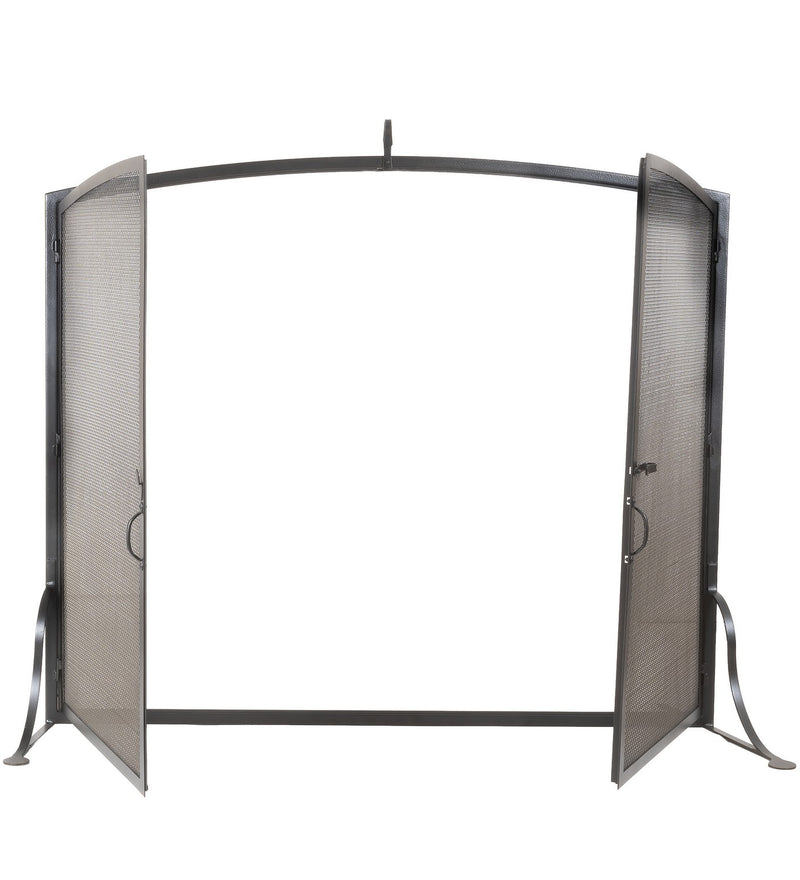 Meyda Tiffany 255932 Fireplace Screen, Flat Black/Oil Rubbed Bronze