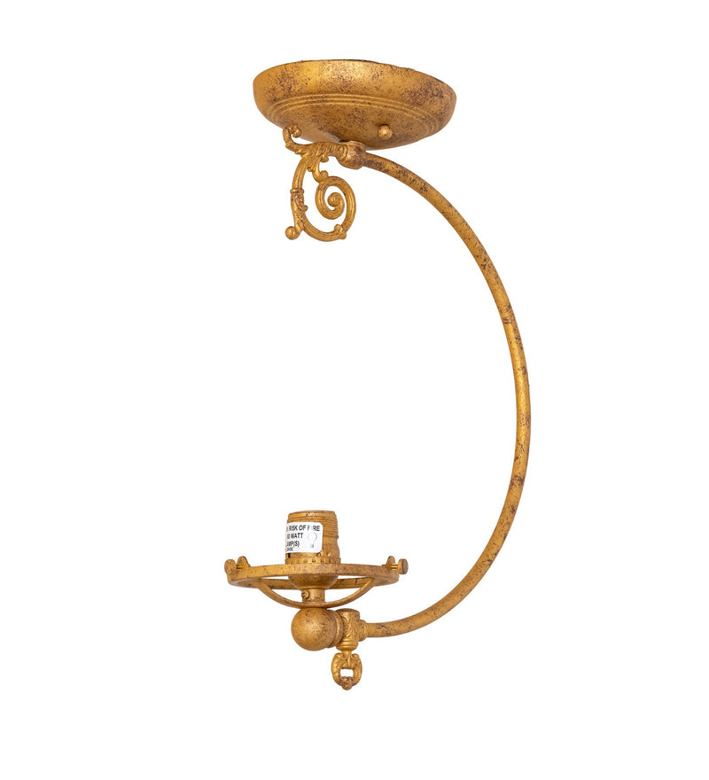 Meyda Tiffany 292742 One Light Gas & Electric Semi-Flush Mount Hardware, Old Gold