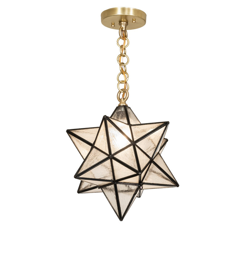 Meyda Tiffany 296558 One Light Pendant, Matte Brass
