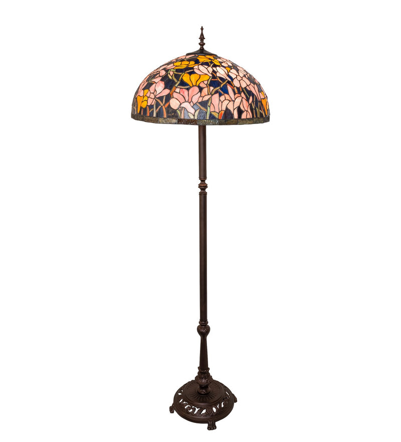 Meyda Tiffany 298853 Three Light Floor Lamp, Mahogany Bronze