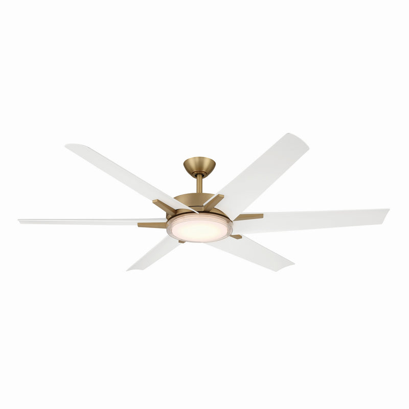 Minka Aire F866L-HBR/ALW 65" Ceiling Fan, Heritage Brass