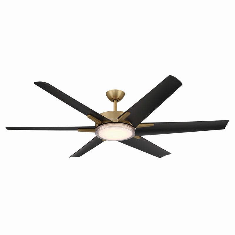 Minka Aire F866L-HBR/CL 65" Ceiling Fan, Heritage Brass