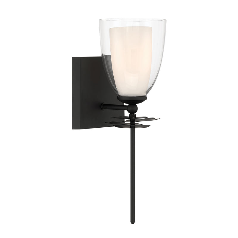 Minka-Lavery 10251-899 One Light Bath Sconce, Dark Matte Black