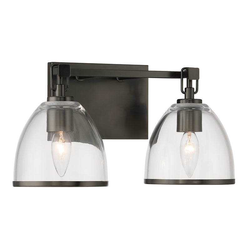 Minka-Lavery 15022-749 Two Light Vanity, Rustic Gun Metal