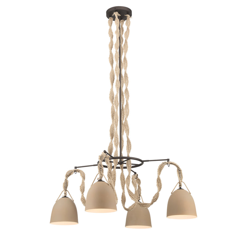 Minka-Lavery 16066-860 Four Light Pendant, Dark Bronze