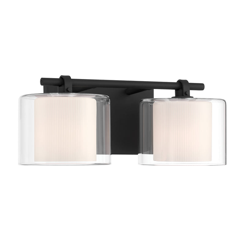 Minka-Lavery 2062-899 Two Light Vanity, Dark Matte Black