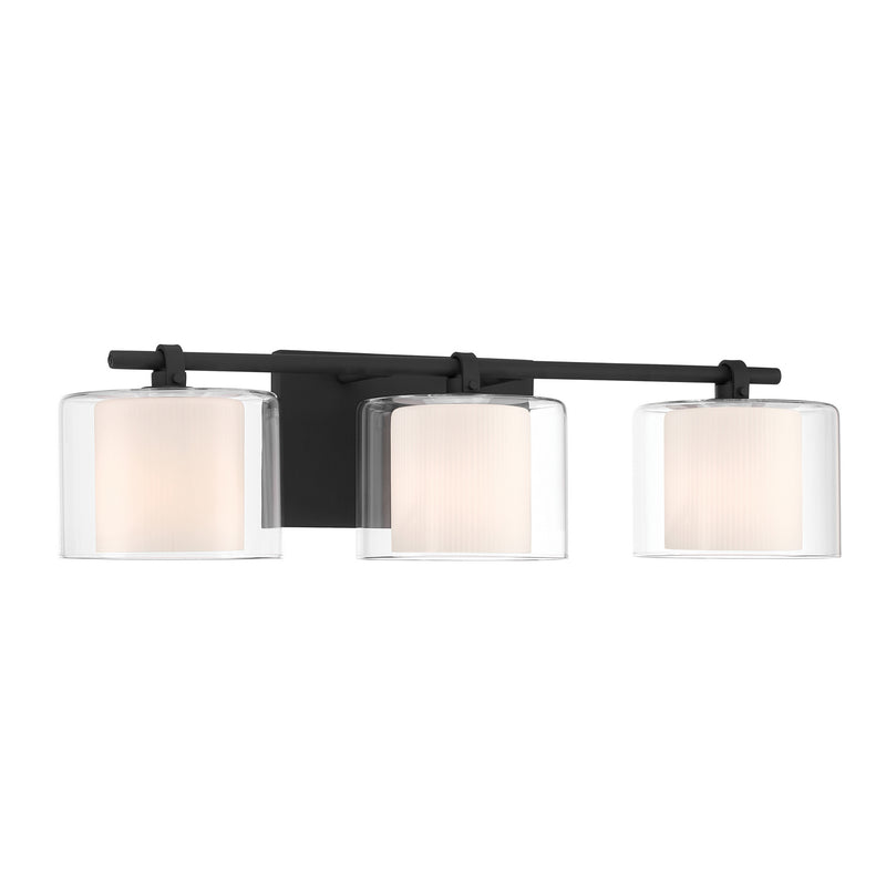 Minka-Lavery 2063-899 Three Light Vanity, Dark Matte Black