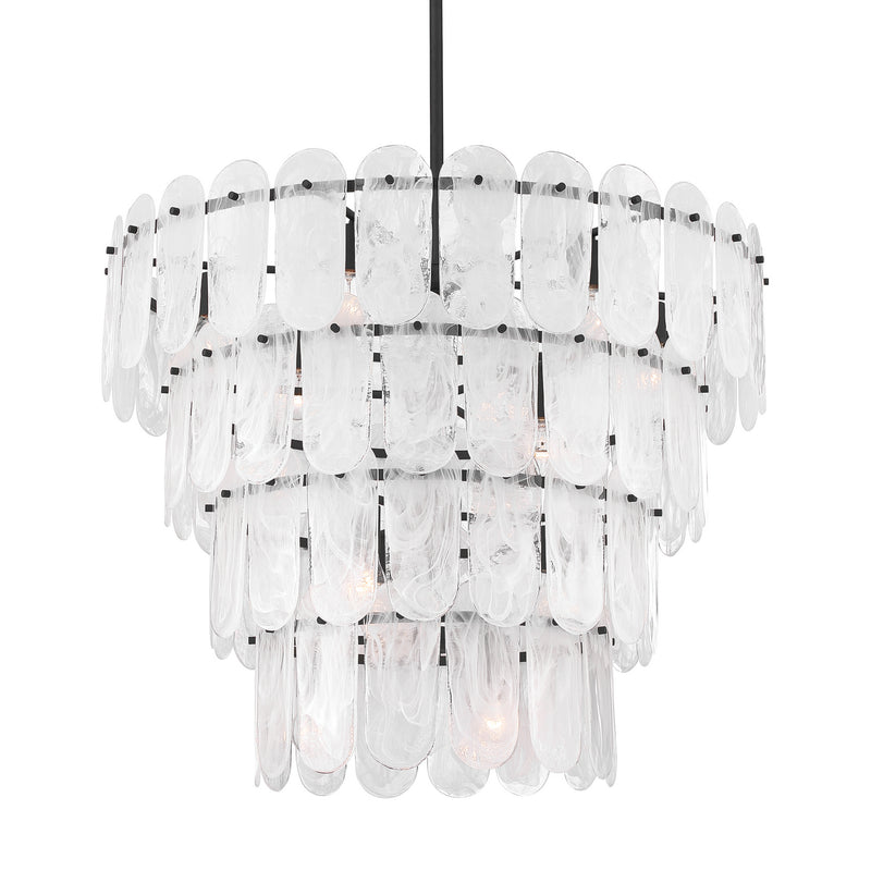 Minka-Lavery 2250-899 15 Light Pendant, Dark Matte Black