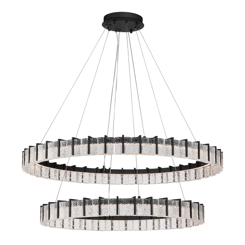 Minka-Lavery 2419-899-L LED Chandelier, Dark Matte Black