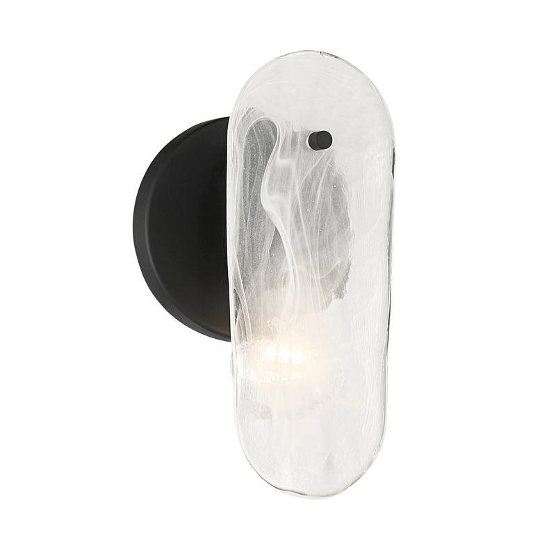 Minka-Lavery 2591-899 One Light Wall Sconce, Dark Matte Black