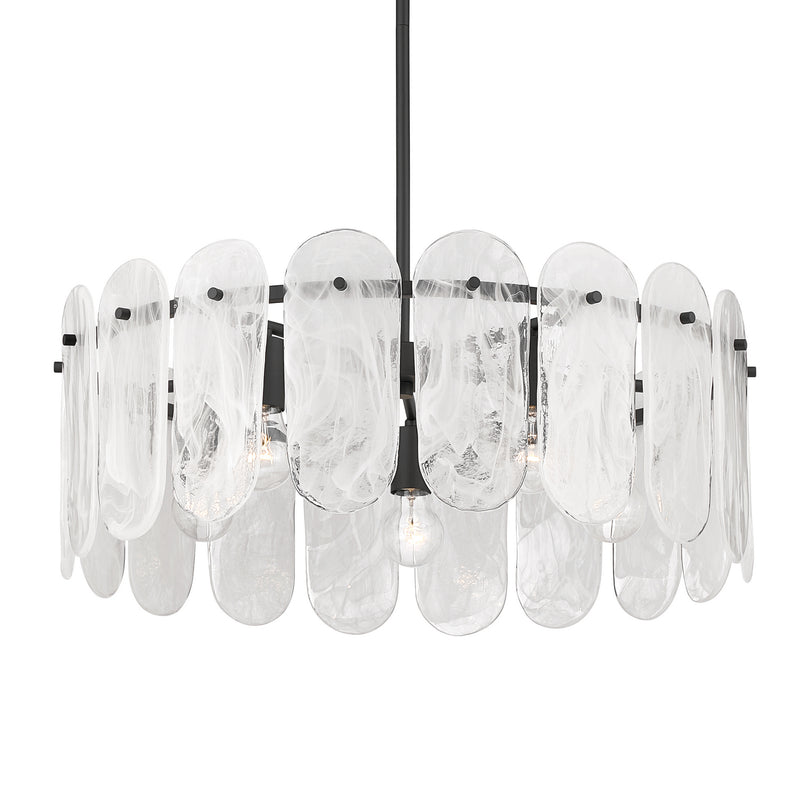 Minka-Lavery 2595-899 Five Light Pendant, Dark Matte Black