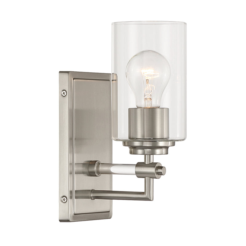 Minka-Lavery 2641-84 One Light Bath Sconce, Brushed Nickel