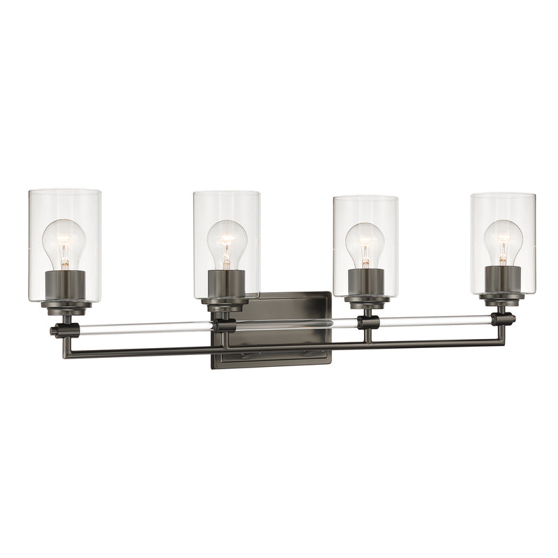 Minka-Lavery 2644-749 Four Light Vanity, Rustic Gun Metal