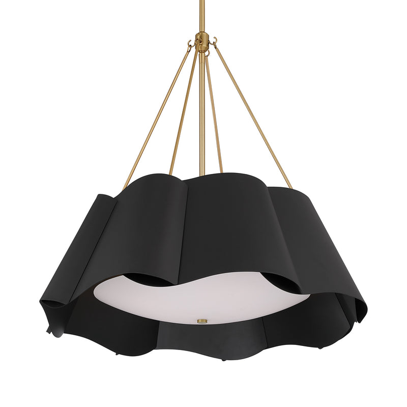 Minka-Lavery 3954-796 Four Light Pendant, Dark Bronze