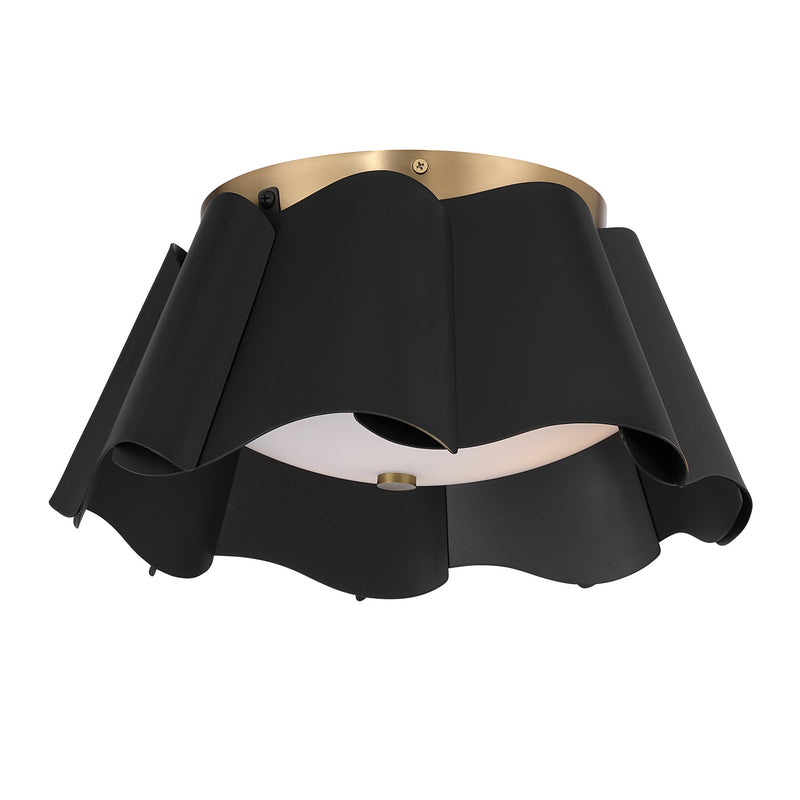 Minka-Lavery 3955-796 Three Light Flush Mount, Dark Bronze