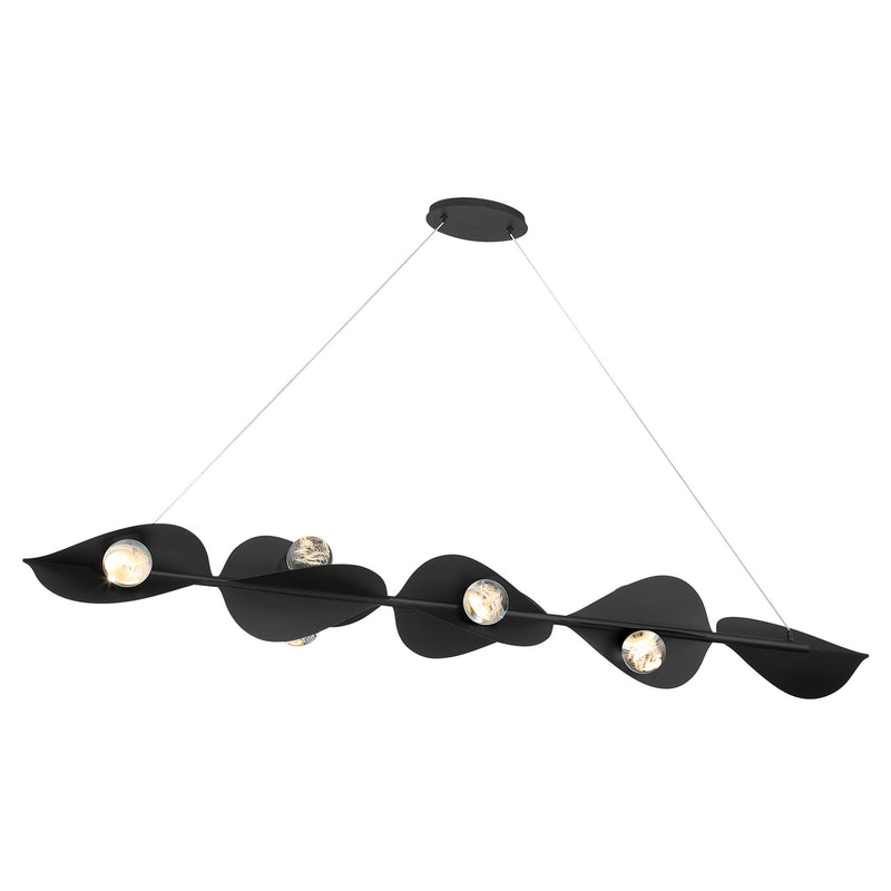 Minka-Lavery 3977-66-L LED Linear Chandelier, Sand Coal Black