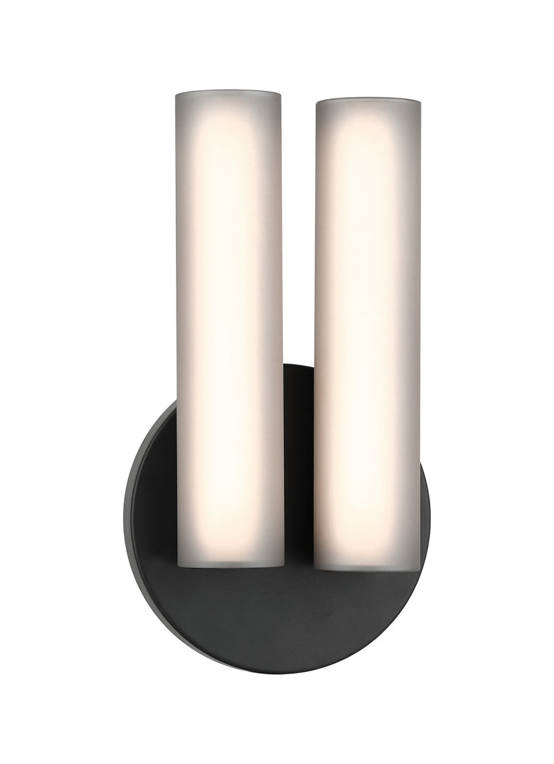 Matteo Lighting W32222MBSM LED Wall Sconce, Matte Black