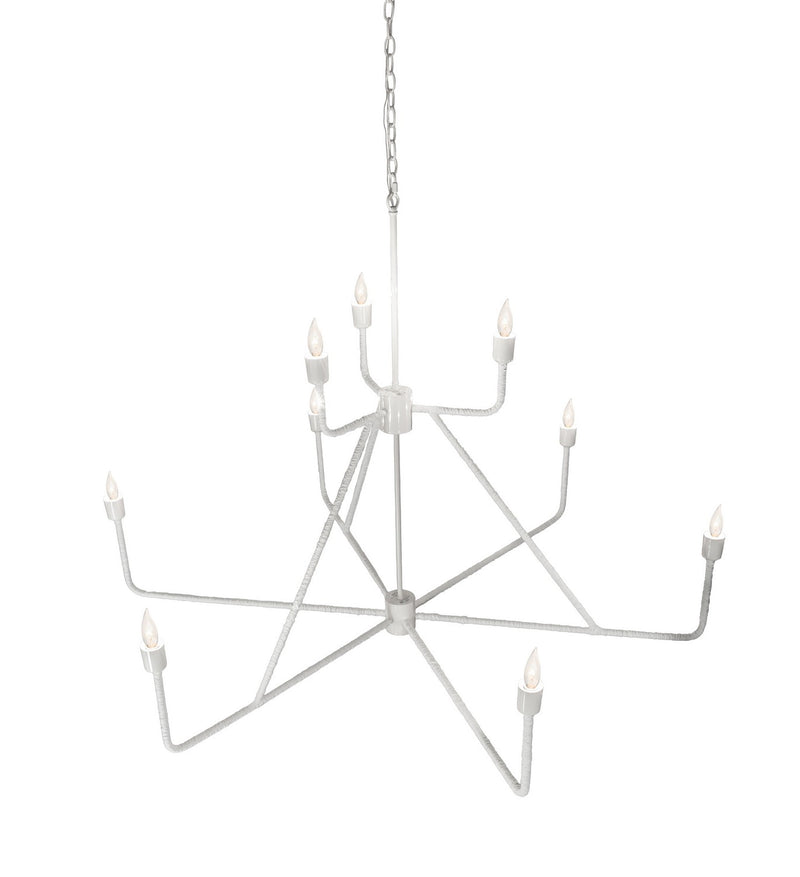 Meyda Tiffany 218761 Nine Light Chandelier, Furniture White