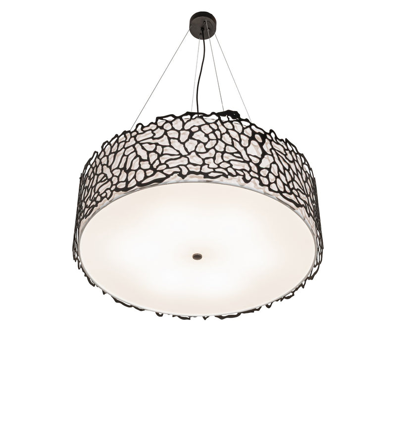 Meyda Tiffany 269454 Three Light Pendant, Black Textured