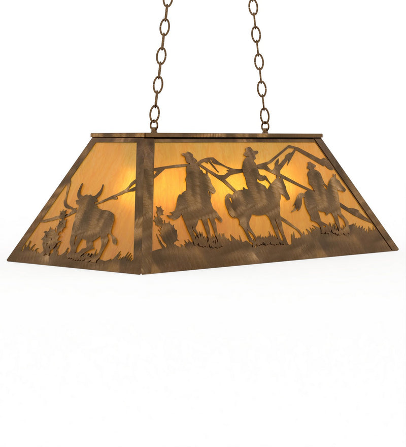 Meyda Tiffany 274470 Six Light Pendant, Antique Copper