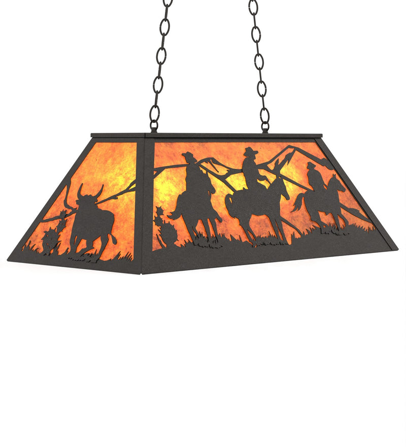 Meyda Tiffany 274503 Six Light Pendant, Wrought Iron