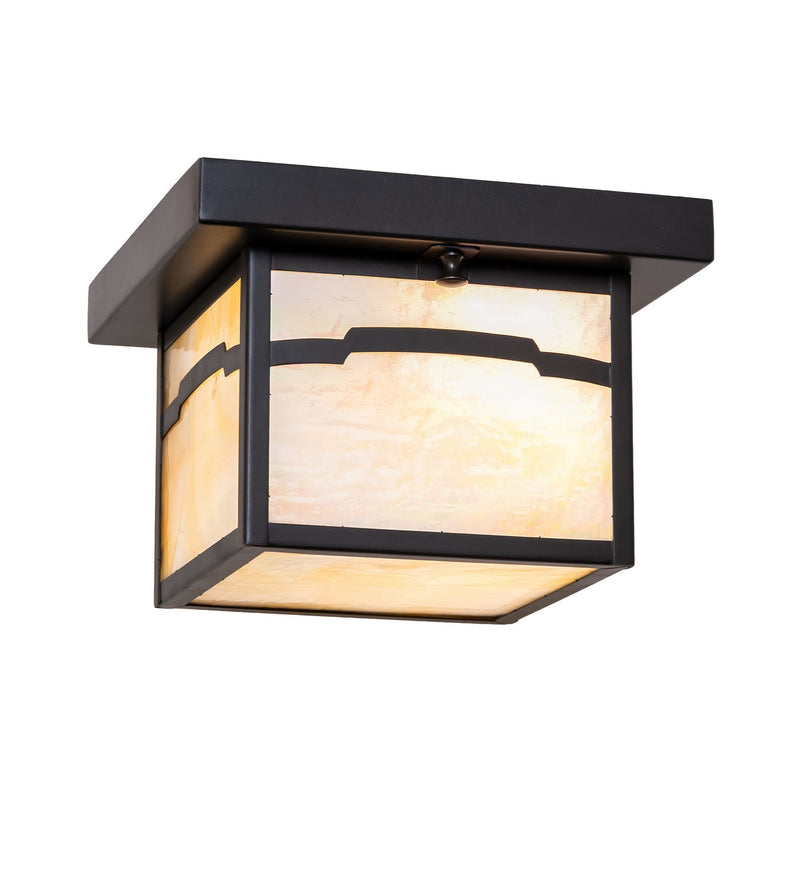 Meyda Tiffany 87122 One Light Flush Mount, Craftsman Brown