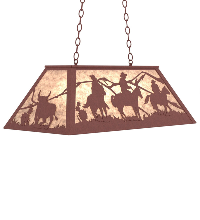 Meyda Tiffany 44949 Six Light Pendant, Rust