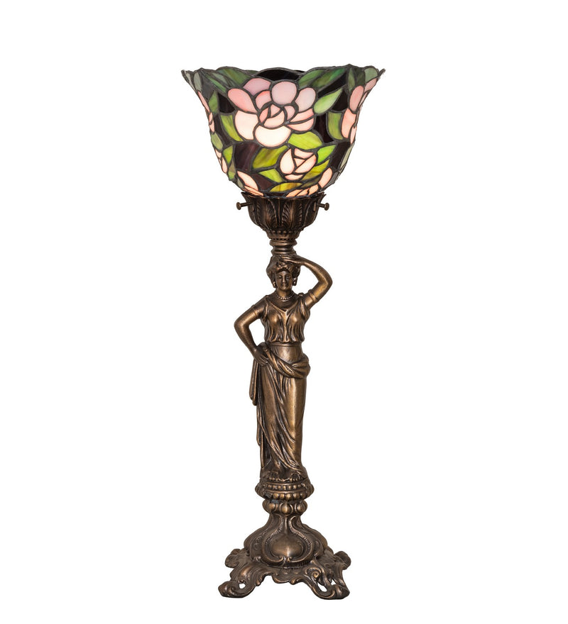 Meyda Tiffany 300426 One Light Accent Lamp, Antique Brass