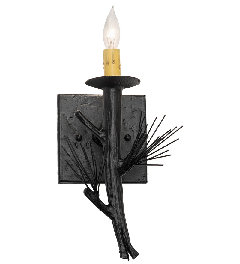 Meyda Tiffany 300405 One Light Wall Sconce, Textured Black