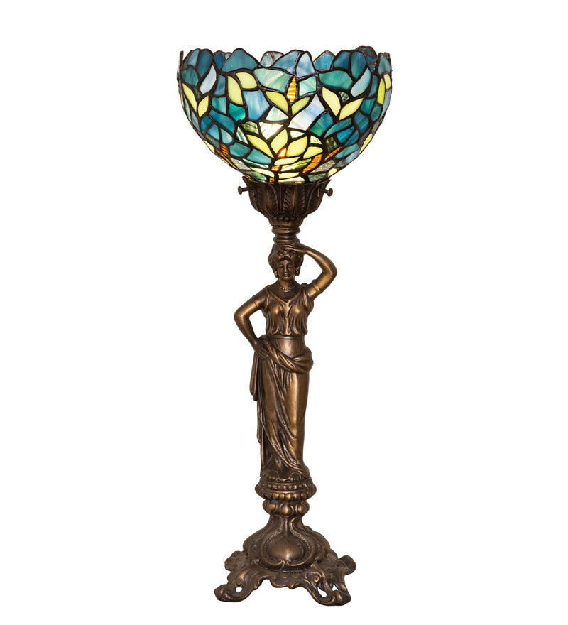 Meyda Tiffany 300320 One Light Accent Lamp, Antique Brass