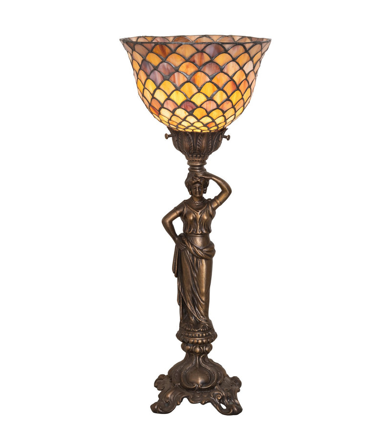 Meyda Tiffany 300303 One Light Accent Lamp, Antique Brass