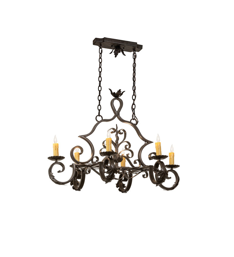 Meyda Tiffany 300209 Six Light Chandelier, Bronze