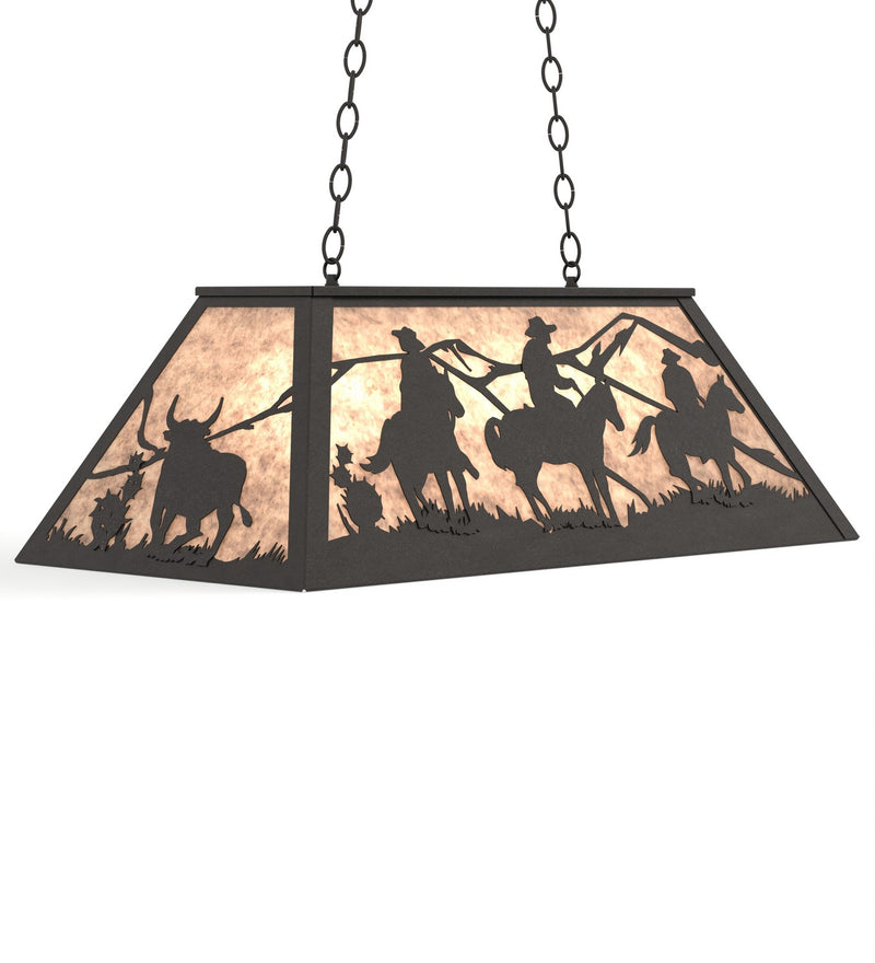 Meyda Tiffany 274504 Six Light Pendant, Wrought Iron