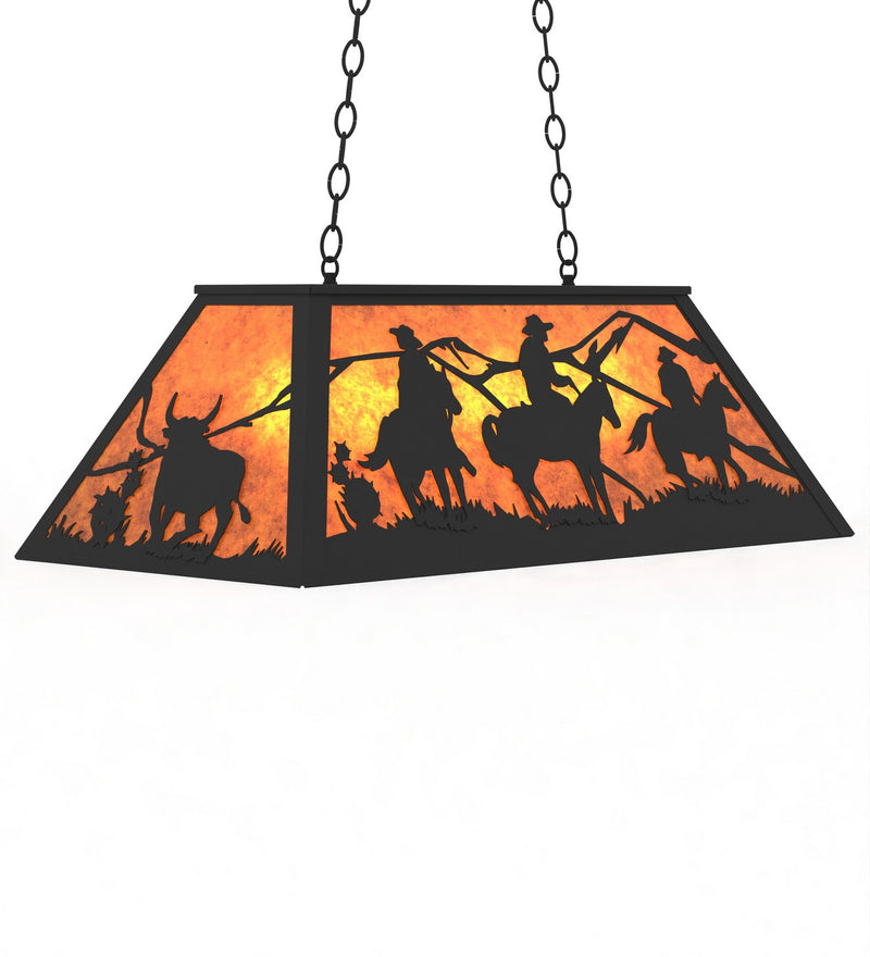 Meyda Tiffany 276669 Six Light Pendant, Solar Black
