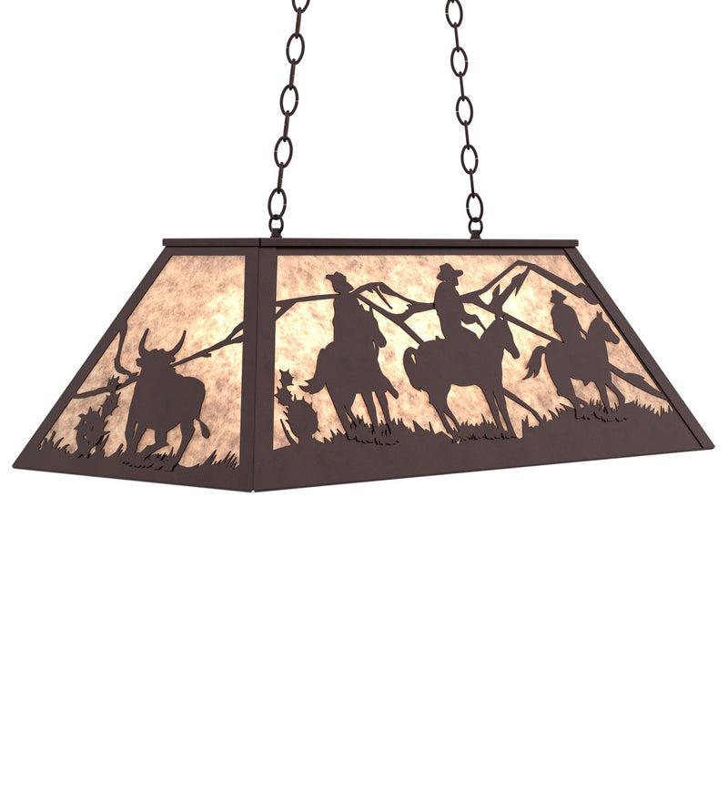 Meyda Tiffany 276677 Six Light Pendant, Mahogany Bronze