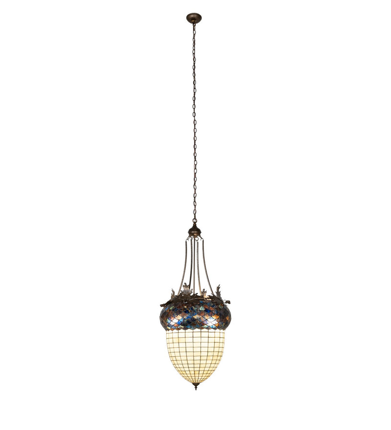 Meyda Tiffany 287107 Three Light Pendant, Antique Copper