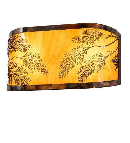 Meyda Tiffany 288700 Two Light Wall Sconce, Dark Burnished Transparent Copper