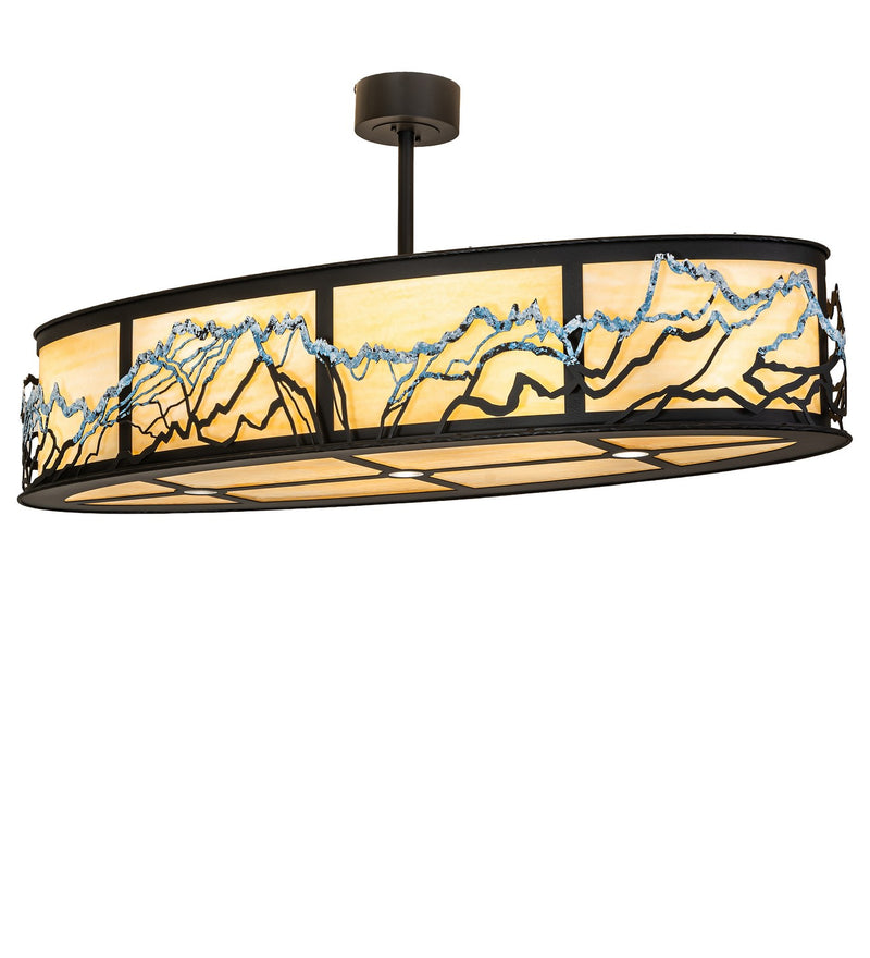 Meyda Tiffany 291683 11 Light Pendant, Black Satin Wrought Iron
