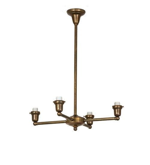 Meyda Tiffany 291819 Four Light Chandelier Hardware, Vintage Brass