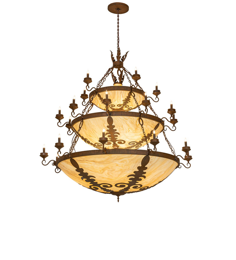 Meyda Tiffany 292117 43 Light Chandelier, Rustic Iron