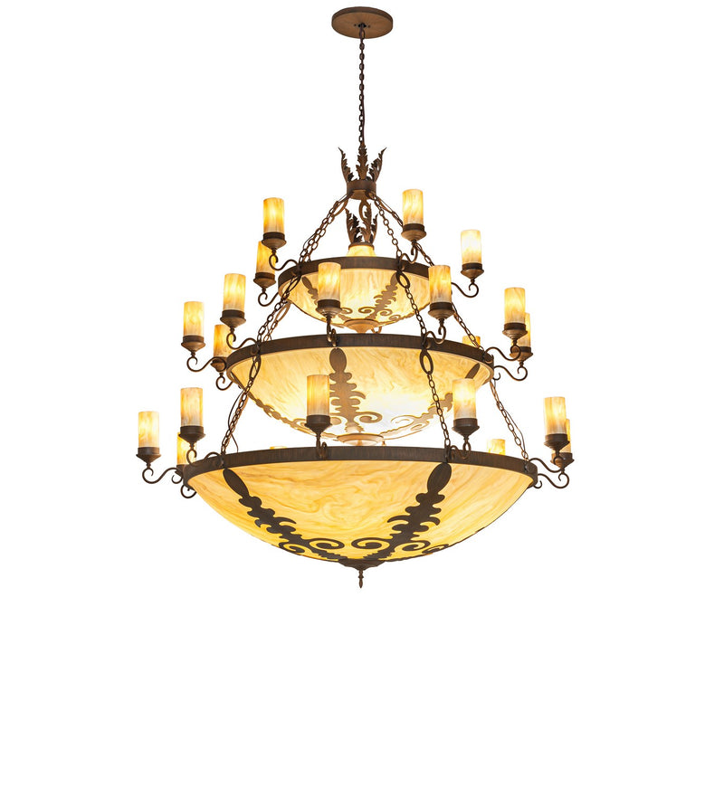 Meyda Tiffany 292119 43 Light Chandelier, Rustic Iron
