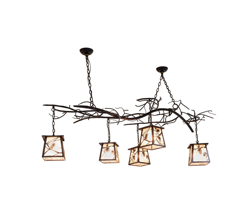 Meyda Tiffany 292450 Five Light Chandelier, Copper Vein