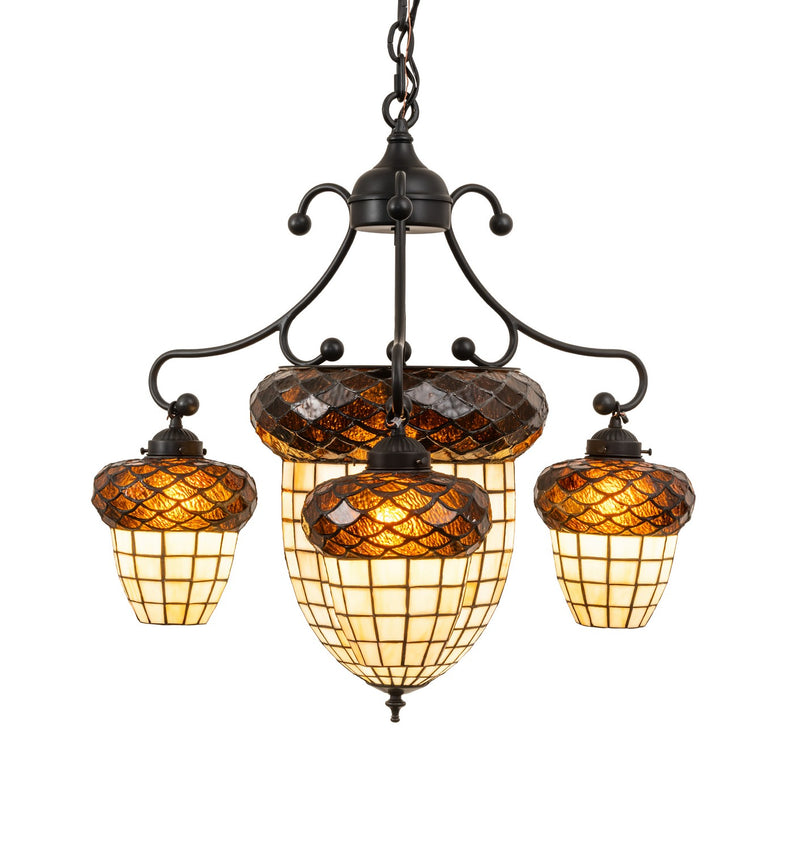 Meyda Tiffany 292537 Five Light Chandelier, Solar Black