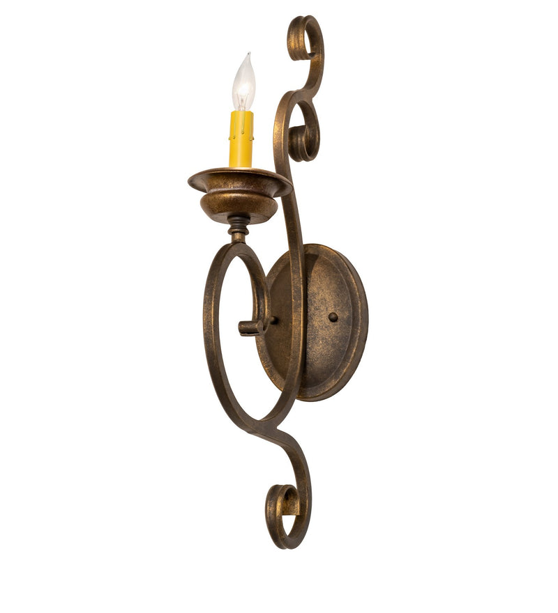 Meyda Tiffany 292740 One Light Wall Sconce, Dark Smoke