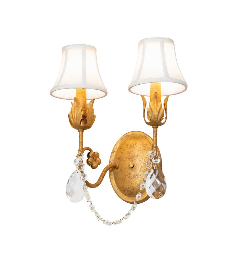 Meyda Tiffany 292785 Two Light Wall Sconce, Old Gold
