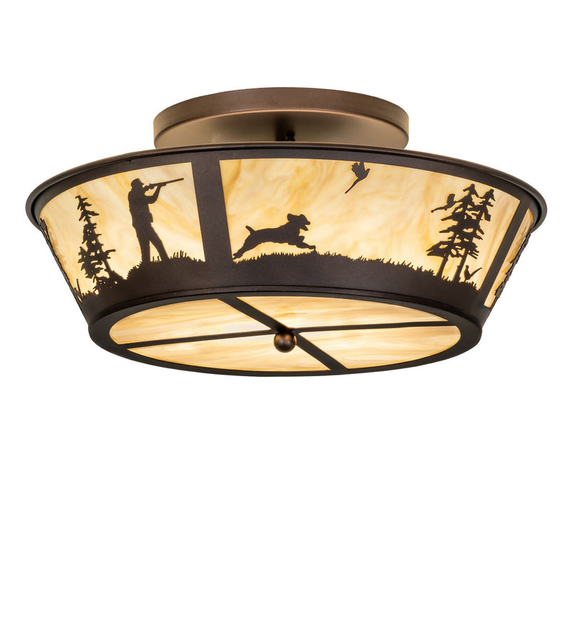 Meyda Tiffany 292934 LED Flush Mount, Tavertine Idalite