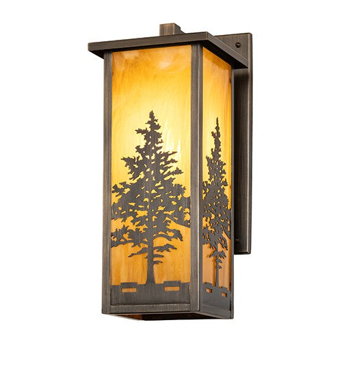 Meyda Tiffany 293931 One Light Wall Sconce, Hi-Lited Craftsman Brown