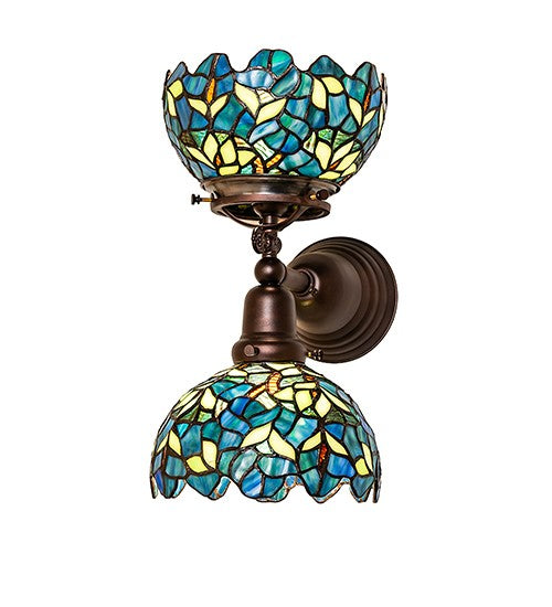 Meyda Tiffany 294267 Two Light Wall Sconce, Mahogany Bronze