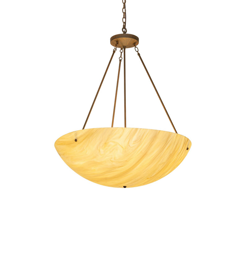 Meyda Tiffany 295103 Five Light Pendant, Rustic Iron
