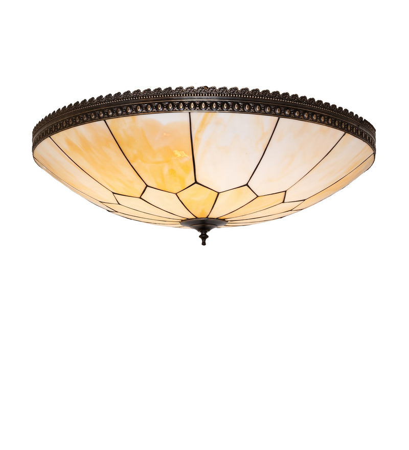 Meyda Tiffany 295303 Six Light Flush Mount, Hi-Lited Craftsman Brown Oil Rubbed Bronze